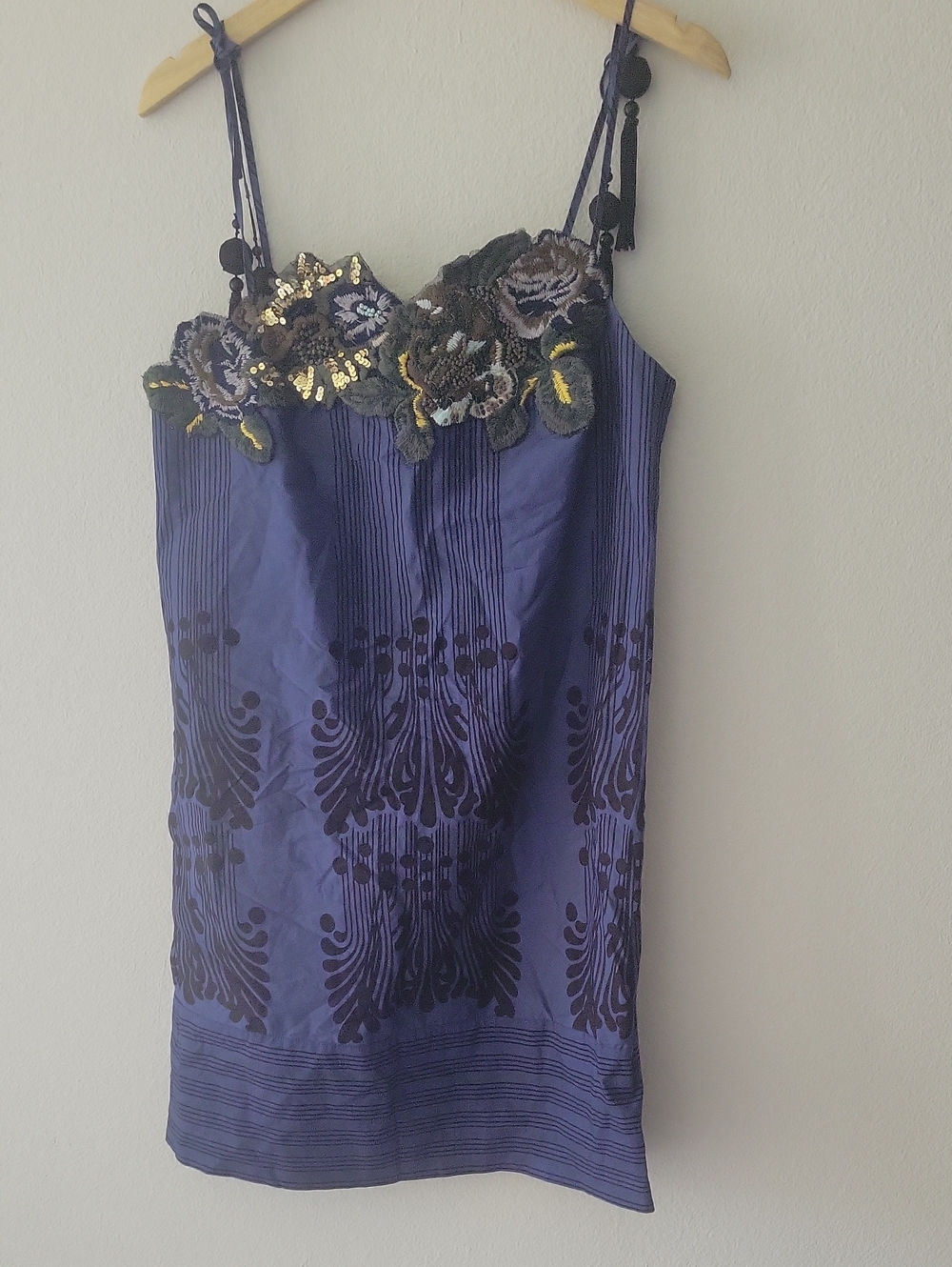 Hoss Intropia Embroidered Floral Sequin Mini Dress  Size 40